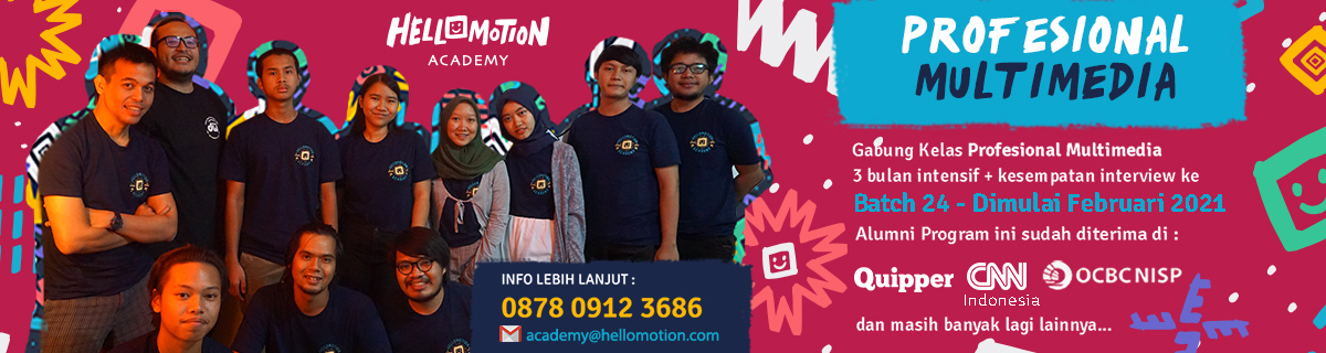  HelloMotion  Academy Kursus  Desain Grafis Animasi  