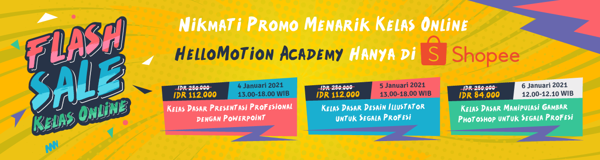 HelloMotion Academy – Kursus Desain Grafis, Animasi, Motion & Editing