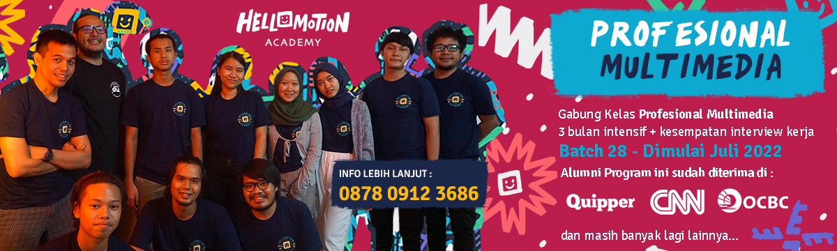 HelloMotion Academy – Kursus Desain Grafis, Animasi, Motion & Editing