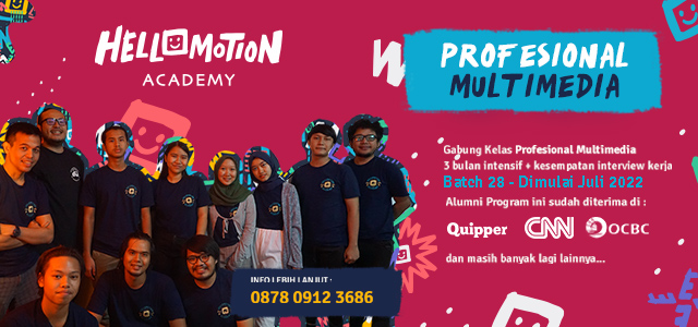 HelloMotion Academy – Kursus Desain Grafis, Animasi, Motion & Editing